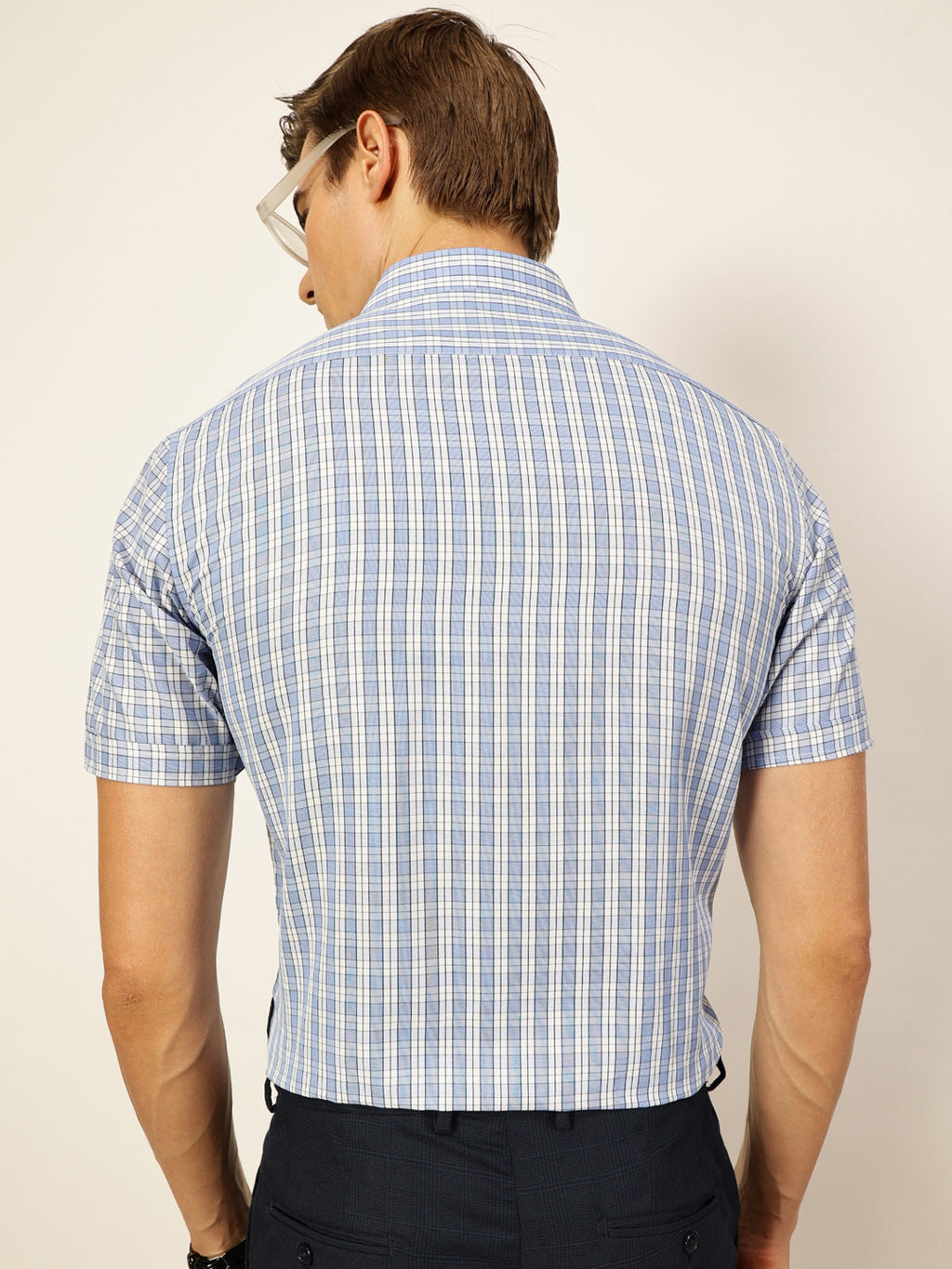 Thomas Scott Men Smart Tartan Checks Opaque Checked Formal Shirt