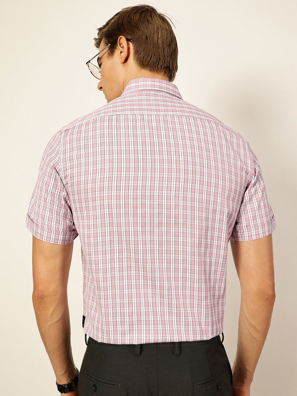 Thomas Scott Men Smart Tartan Checks Opaque Checked Formal Shirt