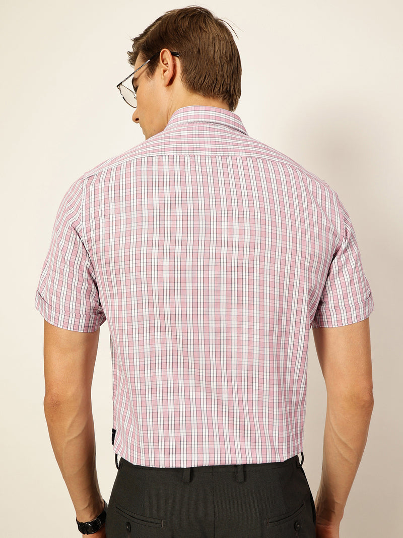 Thomas Scott Men Smart Tartan Checks Opaque Checked Formal Shirt