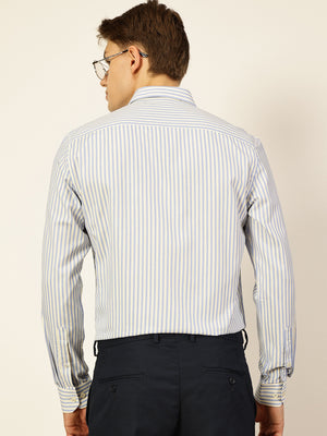 Thomas Scott Men Smart Opaque Striped Formal Shirt