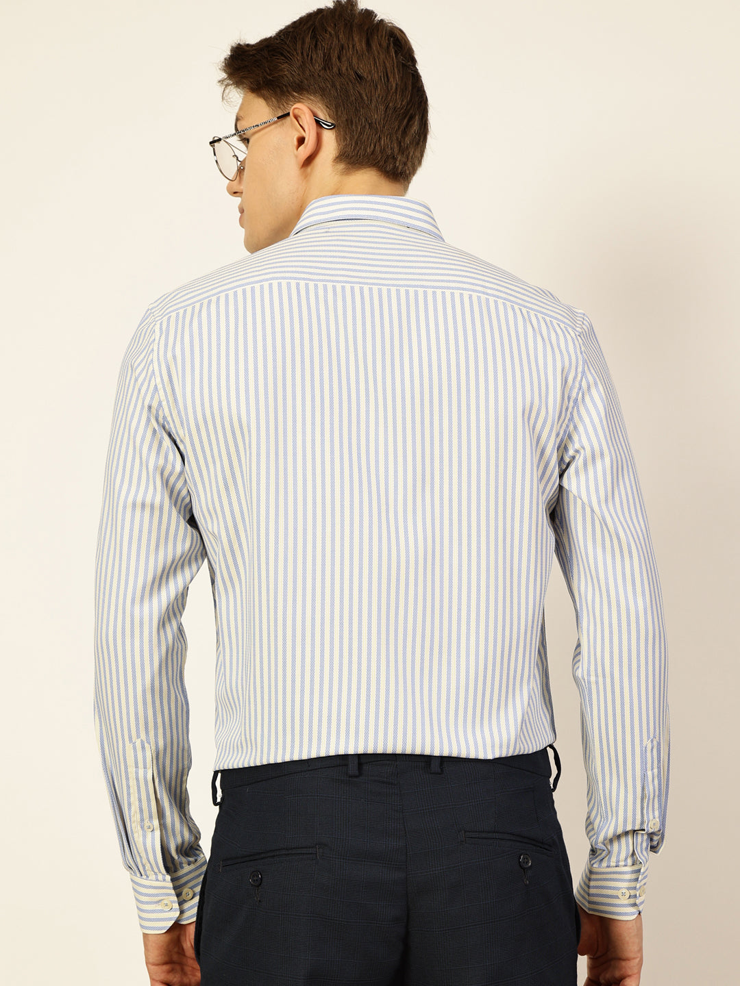 Thomas Scott Men Smart Opaque Striped Formal Shirt