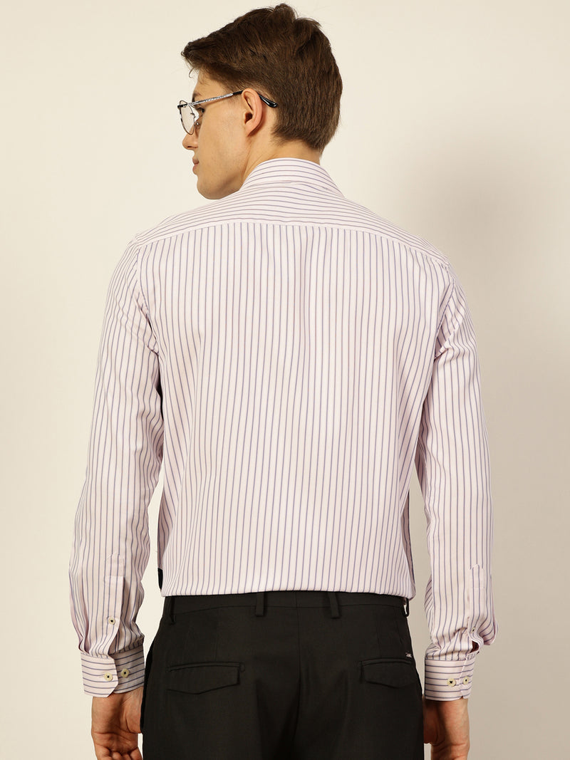 Thomas Scott Men Smart Opaque Striped Formal Shirt