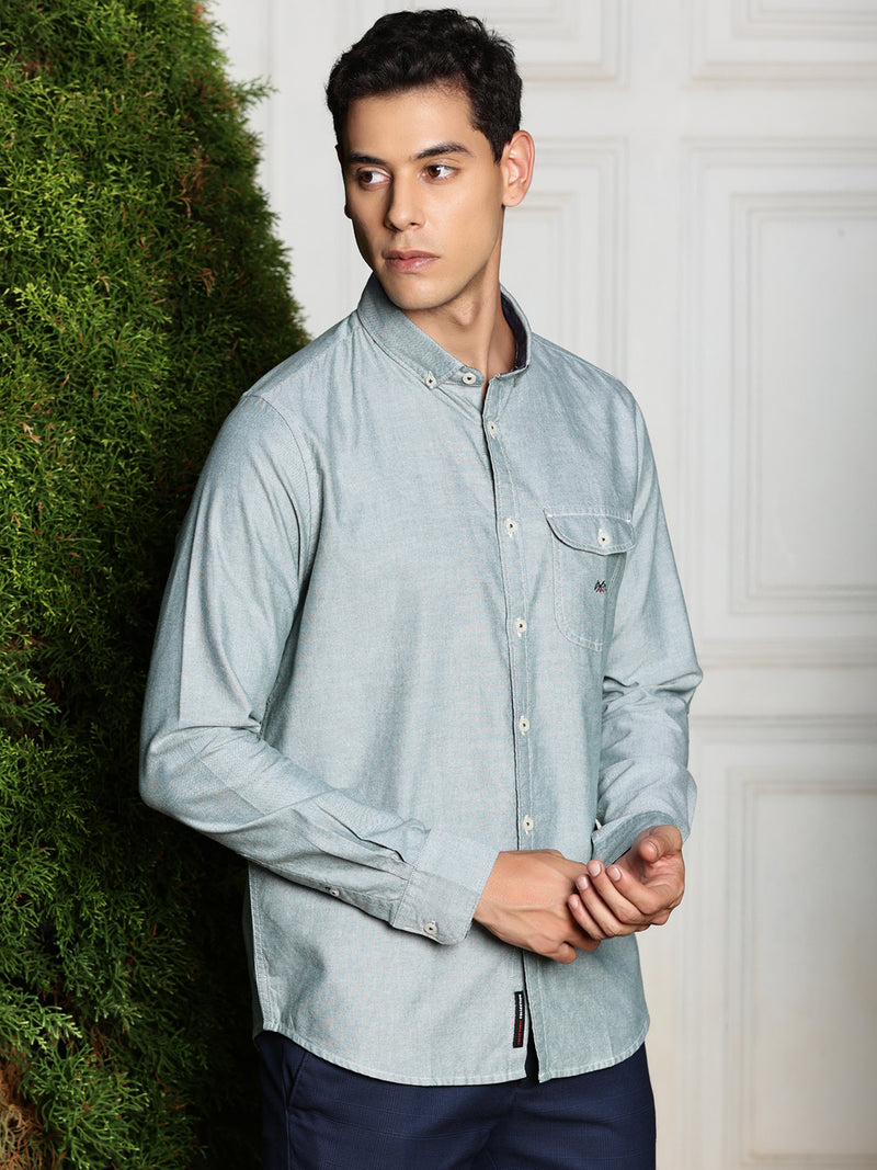 Thomas Scott Men Premium Button-Down Collar Semiformal Shirt