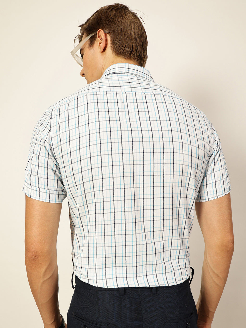 Thomas Scott Men Smart Tartan Checks Opaque Checked Formal Shirt