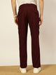 Wine Smart Straight Fit Easy Wash Cotton Cargo Trouser For Men