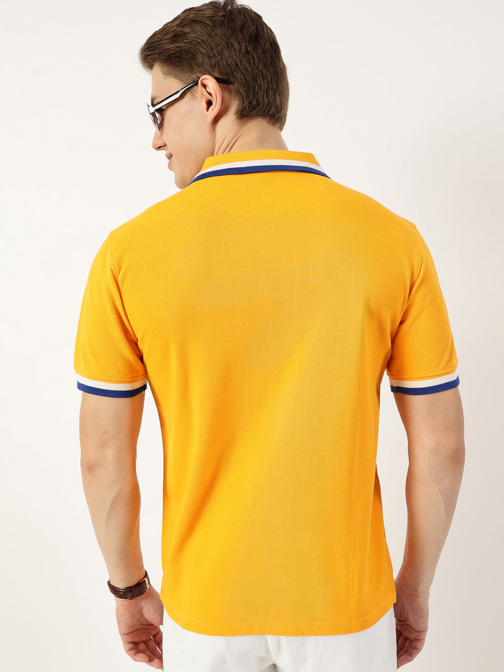 Thomas Scott Men Yellow Polo Collar T-shirt