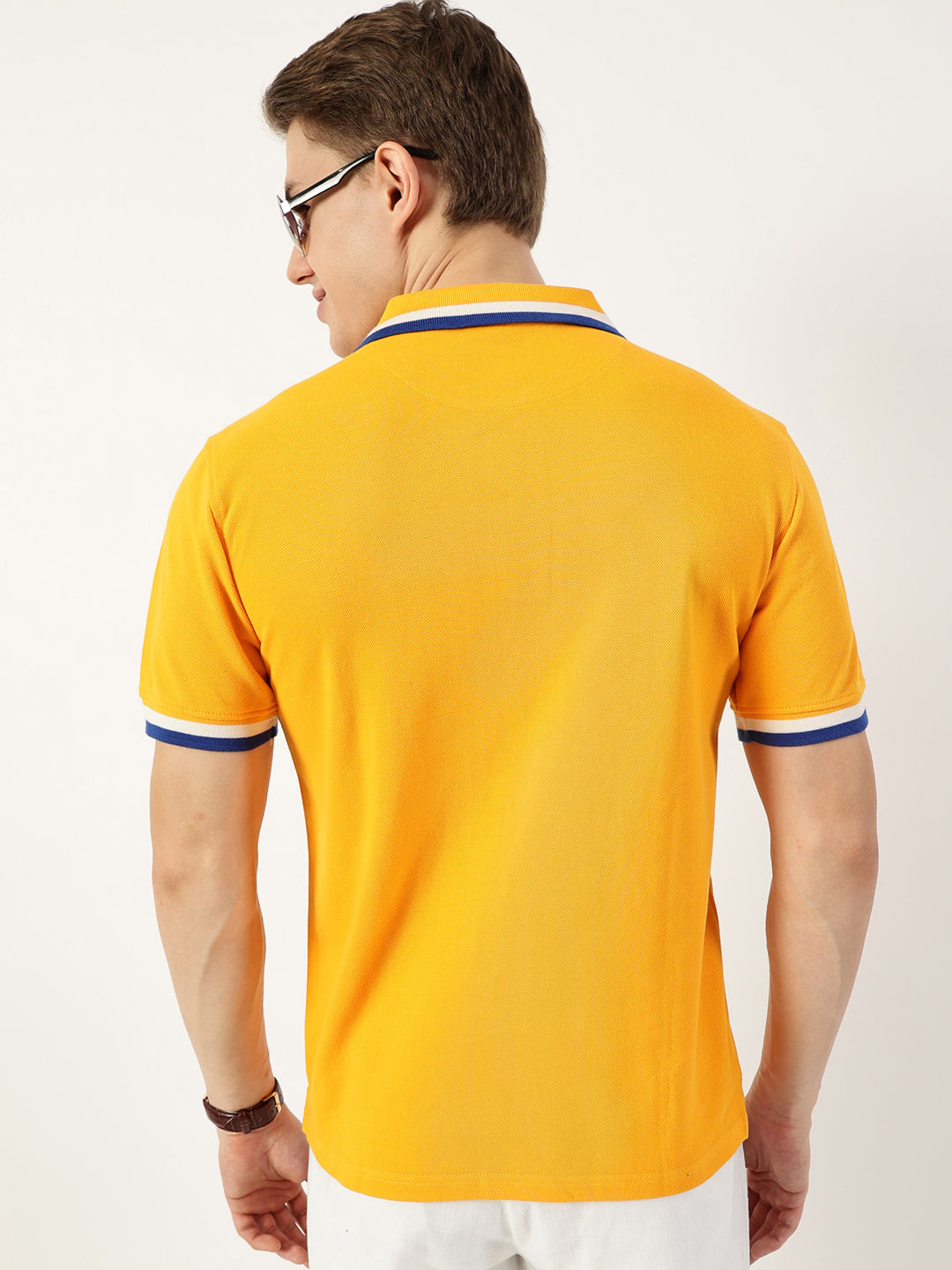 Thomas Scott Men Yellow Polo Collar T-shirt
