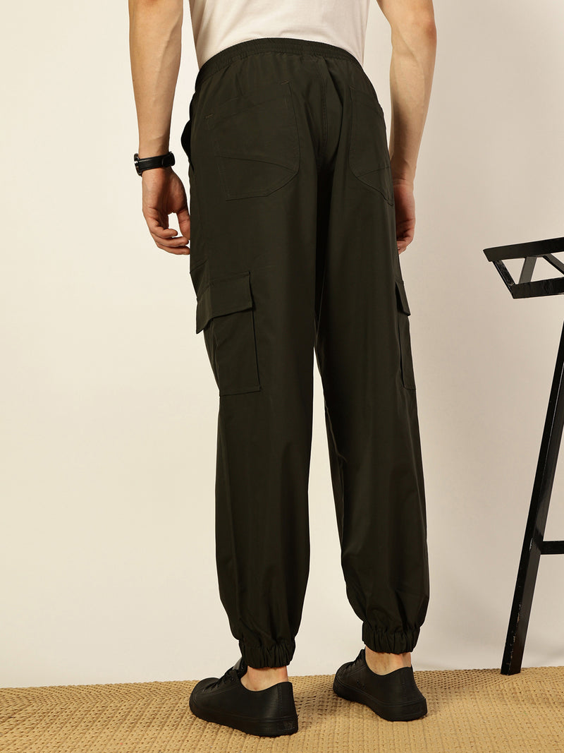 Thomas Scott Men Smart Loose Fit Easy Wash Cargos Trousers