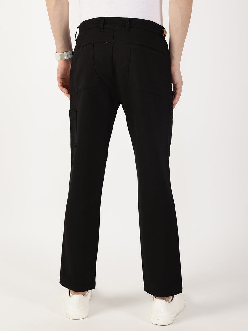 Thomas Scott Men Black Smart Chinos Trousers