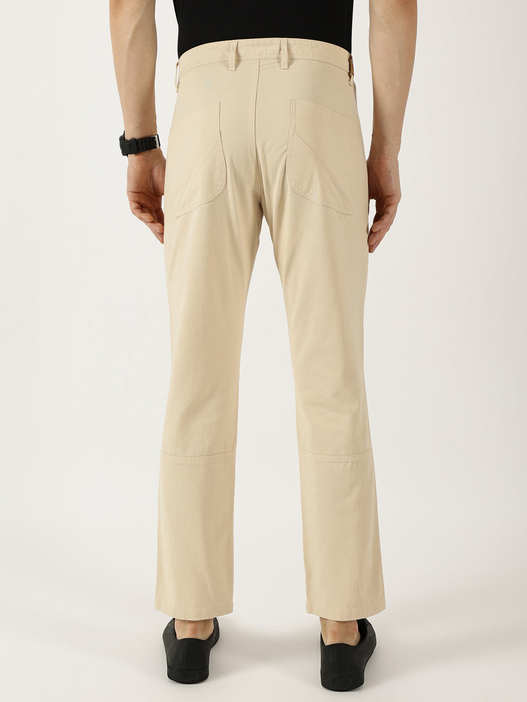 Thomas Scott Men Fawn Smart Straight Fit Easy Wash Trousers