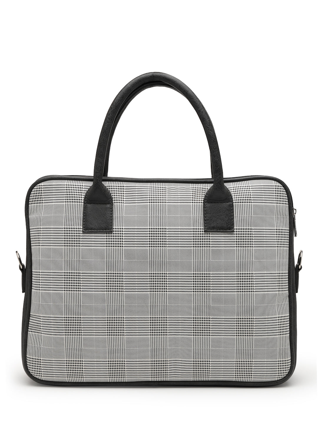 Thomas Scott Men Checked PU Laptop Bag