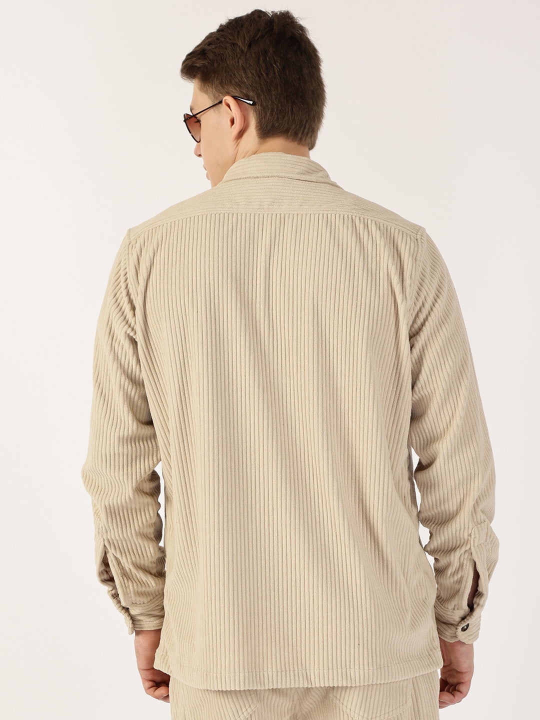 Thomas Scott Men Light Fawn Premium Opaque Casual Shirt
