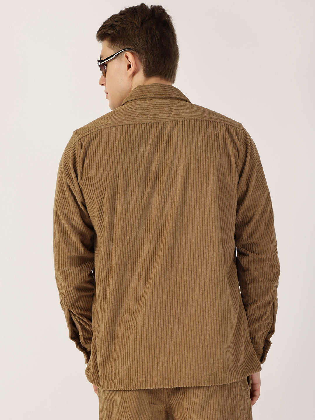 Thomas Scott Men Khakhi Premium Opaque Casual Shirt