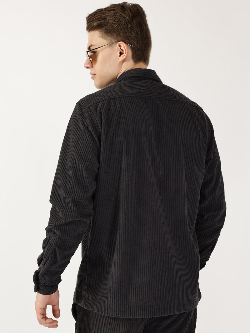 Thomas Scott Men Grey Premium Opaque Casual Shirt