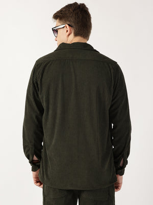 Thomas Scott Men Olive Premium Opaque Casual Shirt