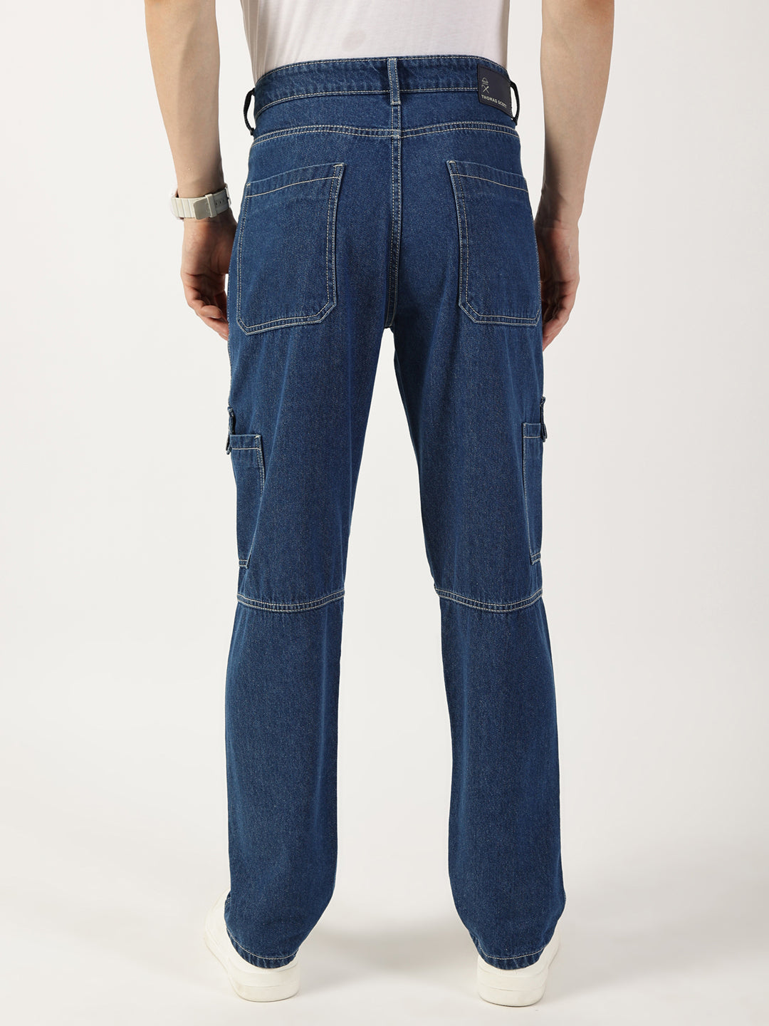 Thomas Scott Men MidBlue Loose Relaxed Fit Jeans