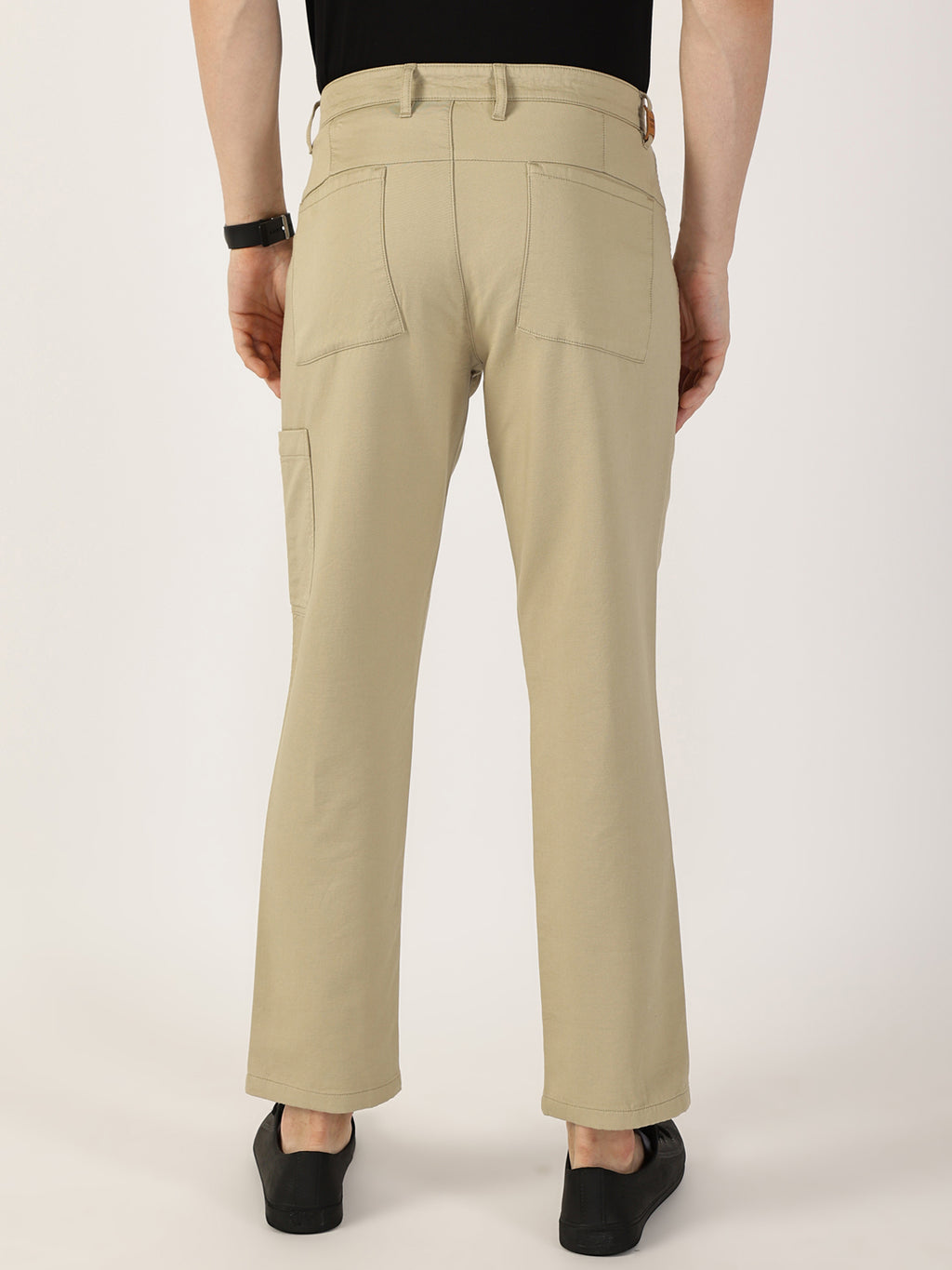 Thomas Scott Men Beige Smart Chinos Trousers