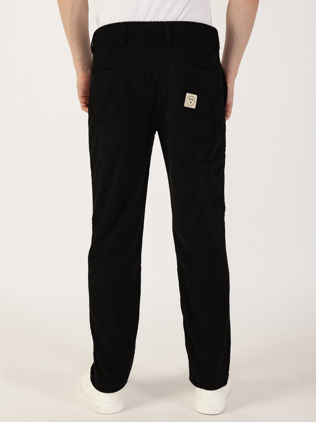 Thomas Scott Men Grey Striped Smart Cargos Trousers