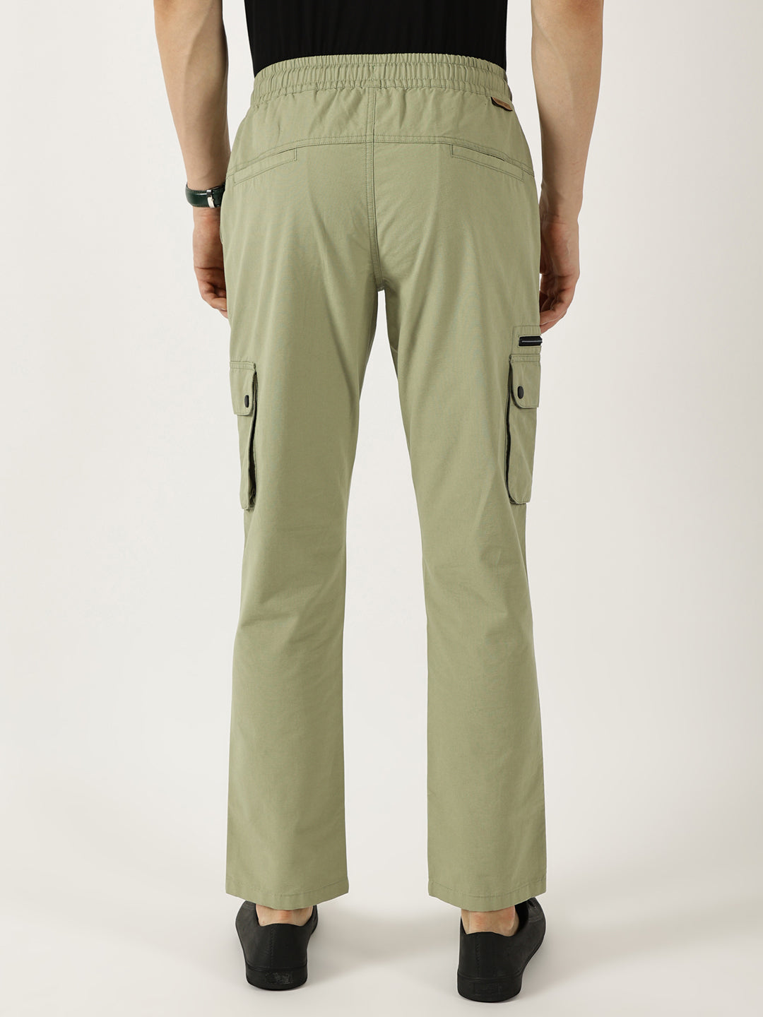 Thomas Scott Men Pista Smart Regular Fit Mid-Rise Easy Wash Cotton Cargos