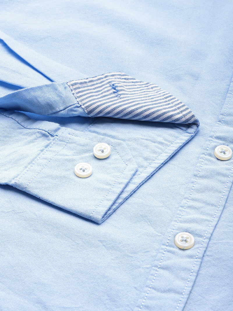 Thomas Scott Men Plus Size Relaxed Pure Cotton Casual Shirt