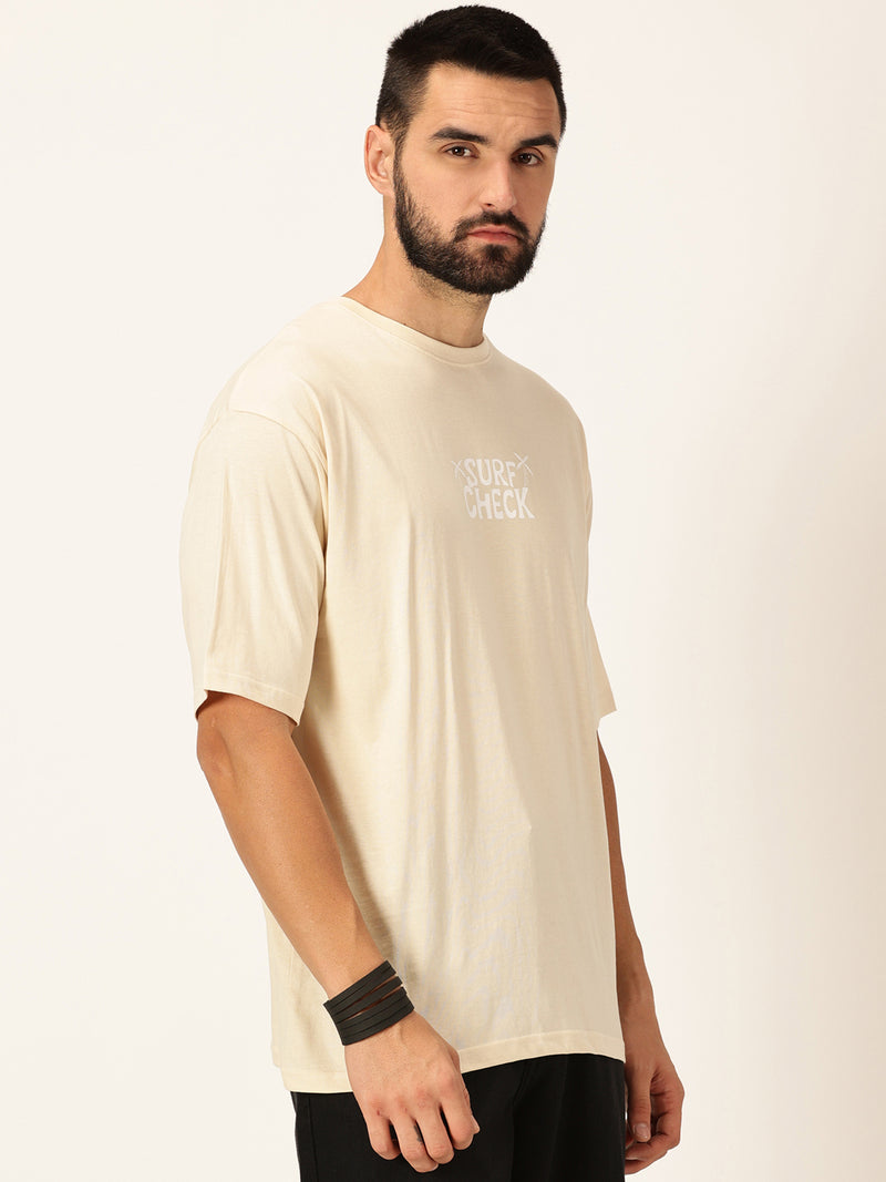 Thomas Scott Men Typography Printed Round Neck Bio Finish Oversized T-shirt