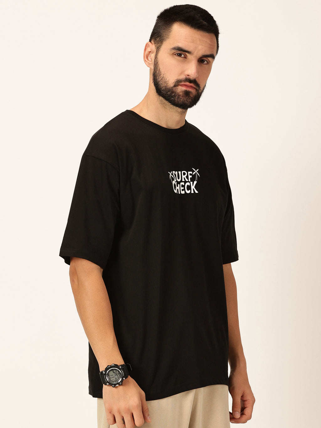 Thomas Scott Men Typography Printed Round Neck Drop-Shoulder Sleeves Bio Finish T-shirt