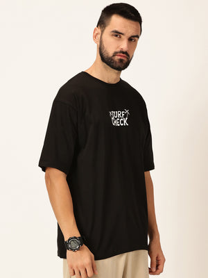 Thomas Scott Men Typography Printed Round Neck Drop-Shoulder Sleeves Bio Finish T-shirt