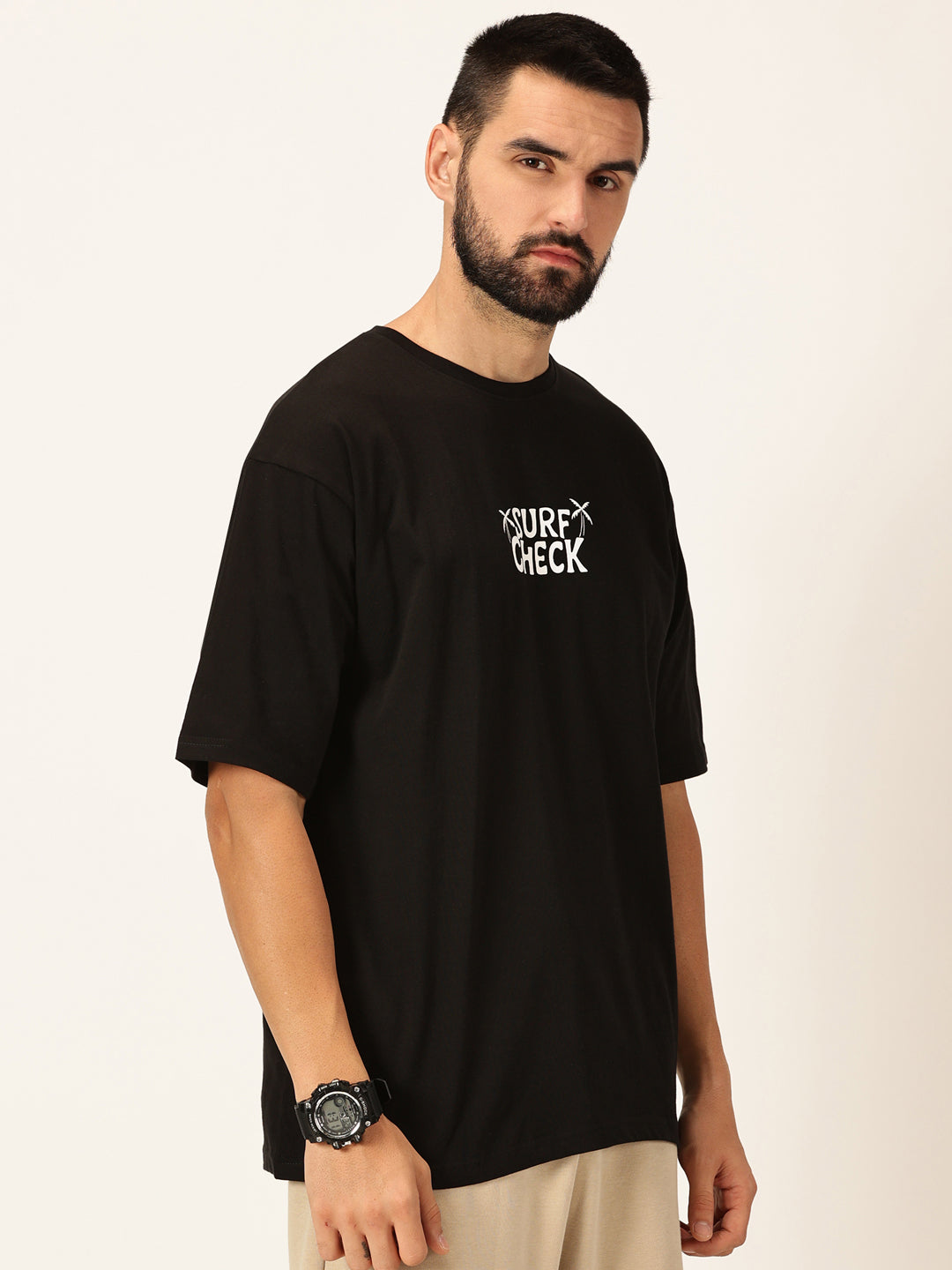Thomas Scott Men Typography Printed Round Neck Drop-Shoulder Sleeves Bio Finish T-shirt