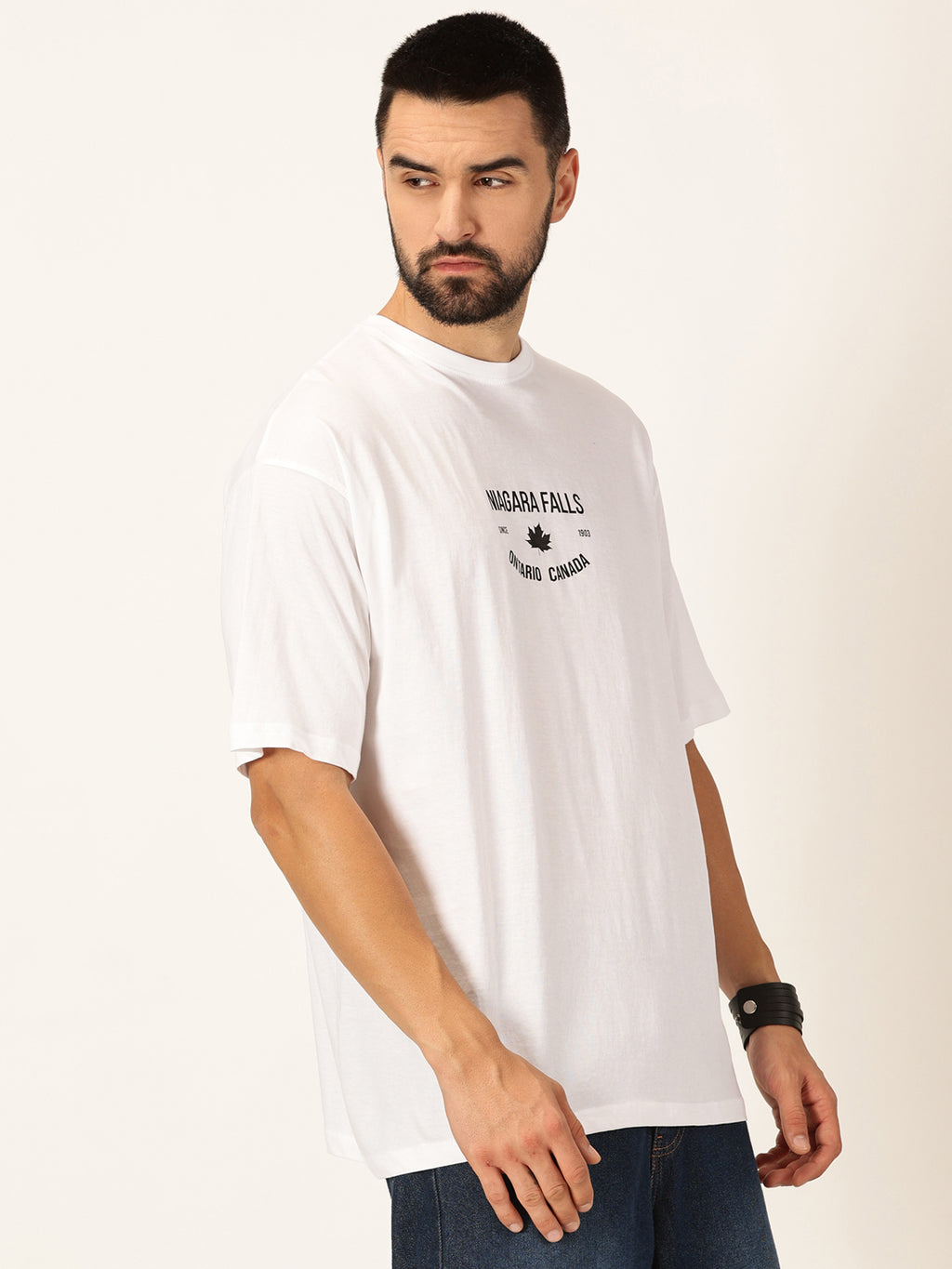 Thomas Scott Men Oversized Graphic Printed Cotton Bio Finish T-shirt