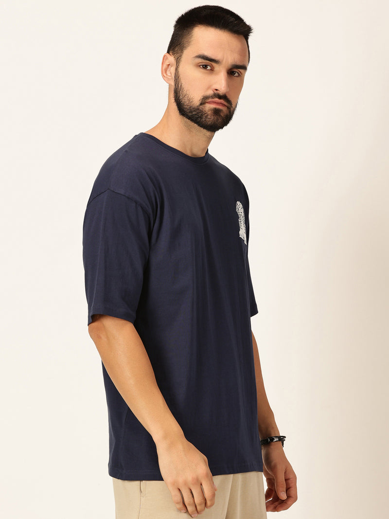 Thomas Scott Men Oversized Graphic Printed Drop-Shoulder Sleeves Cotton Bio Finish T-shirt