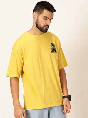 Thomas Scott Men Oversized Graphic Printed Drop-Shoulder Sleeves Cotton Bio Finish T-shirt
