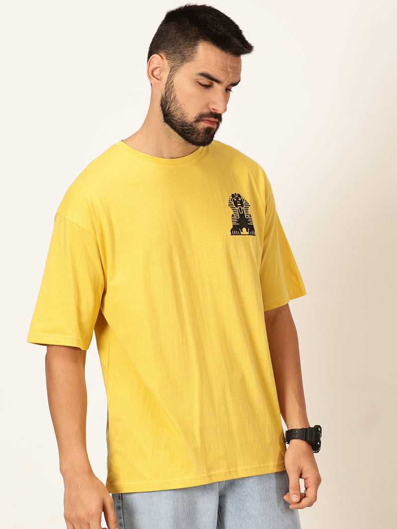 Thomas Scott Men Oversized Graphic Printed Drop-Shoulder Sleeves Cotton Bio Finish T-shirt