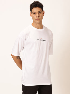 Thomas Scott Men Round Neck Typography Cotton Oversized T-shirt