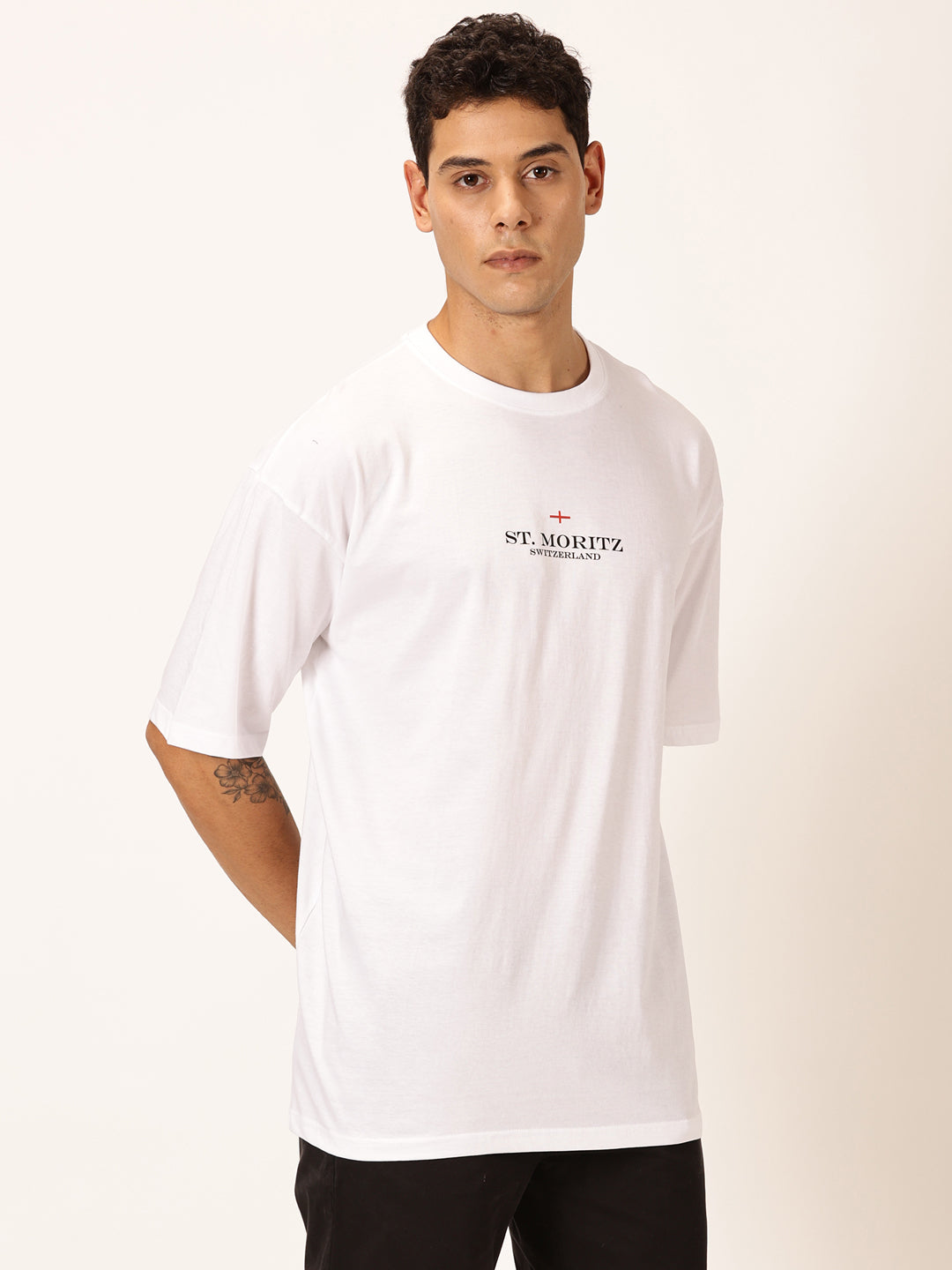 Thomas Scott Men Round Neck Typography Cotton Oversized T-shirt