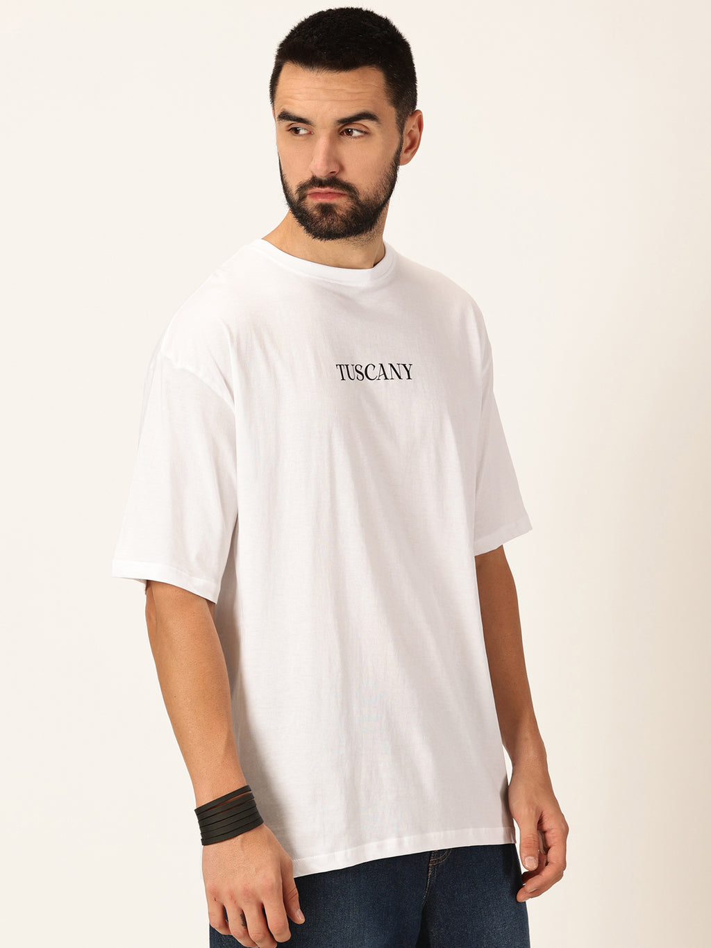 Thomas Scott Men Graphic Printed Bio Finish Pure Cotton Oversized T-shirt