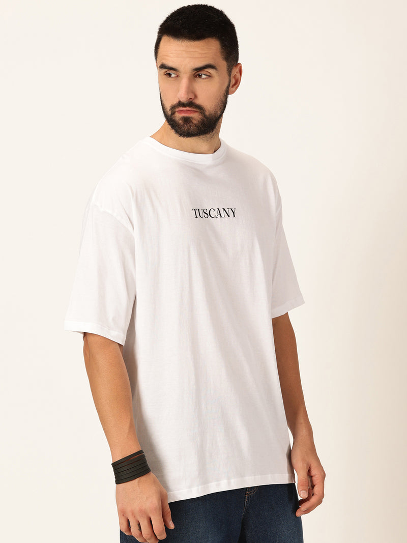 Thomas Scott Men Graphic Printed Bio Finish Pure Cotton Oversized T-shirt