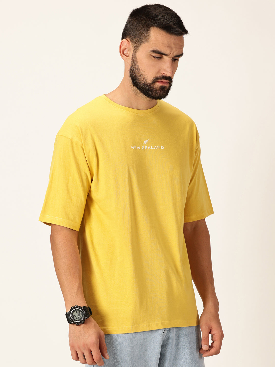 Thomas Scott Men Graphic Printed Bio Finish Pure Cotton Oversized T-shirt