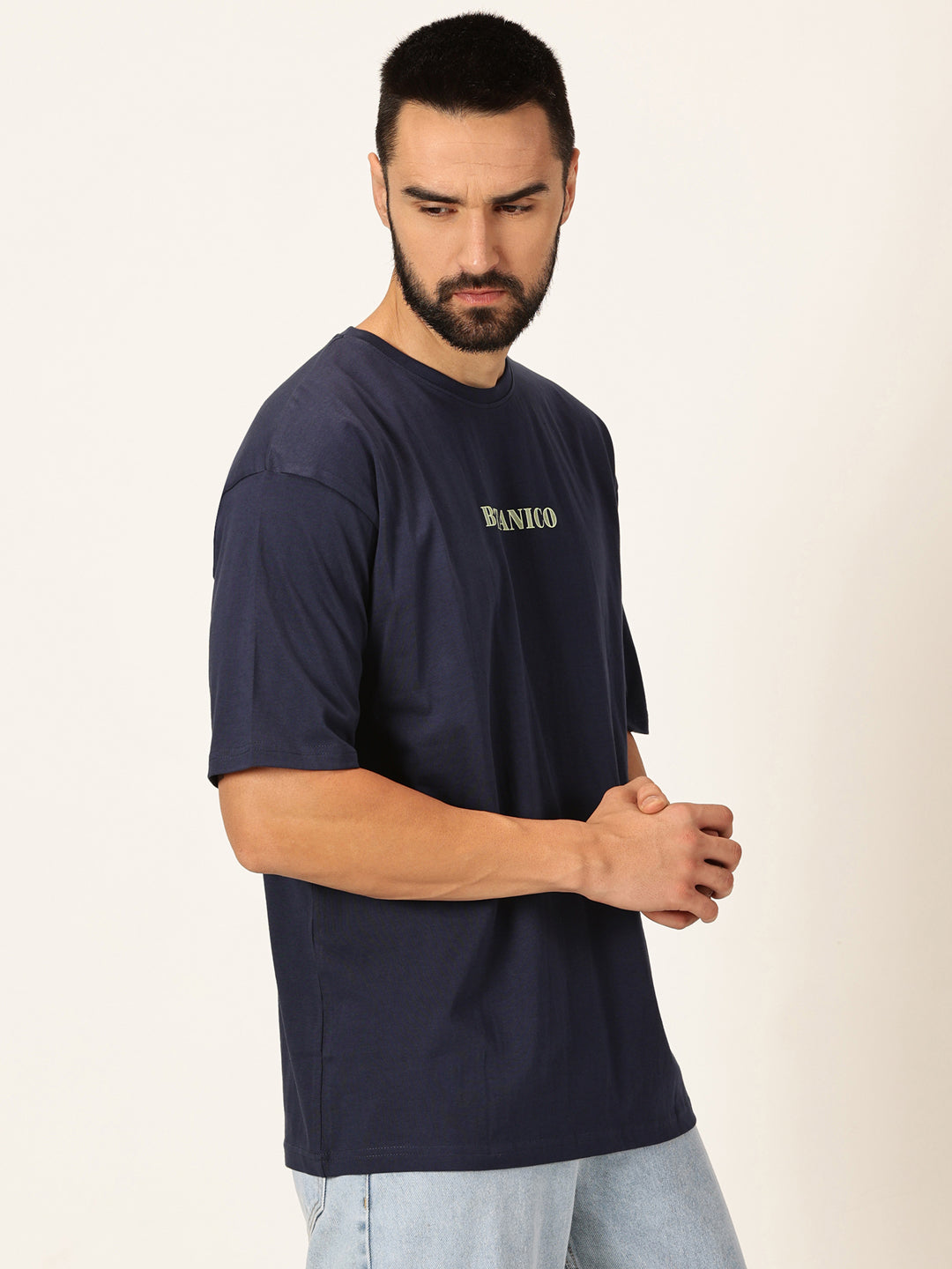 Thomas Scott Men Oversized Graphic Printed Cotton Bio Finish T-shirt