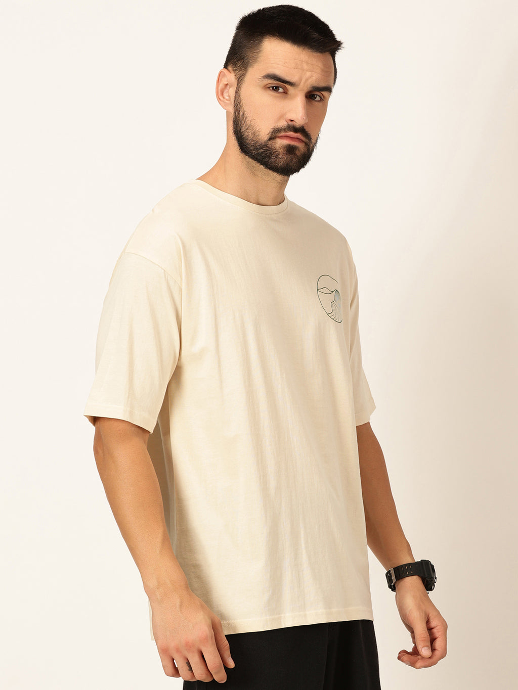 Thomas Scott Men Oversized Graphic Printed Cotton Bio Finish T-shirt
