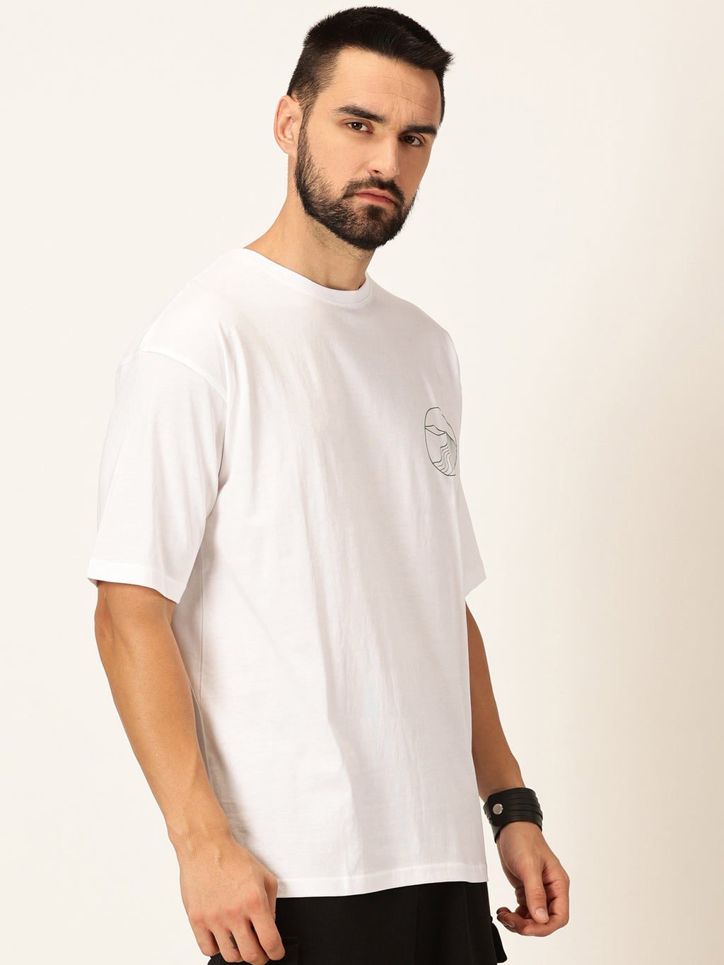Thomas Scott Men Oversized Graphic Printed Cotton Bio Finish T-shirt