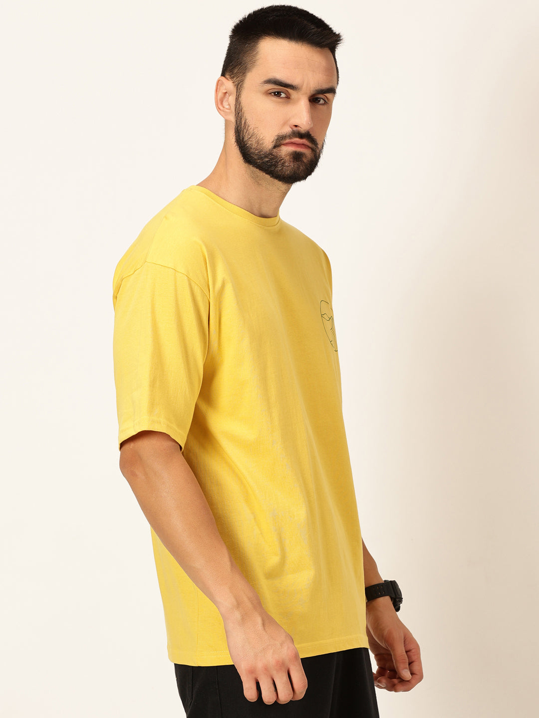 Thomas Scott Men Oversized Graphic Printed Bio Finish Cotton T-shirt