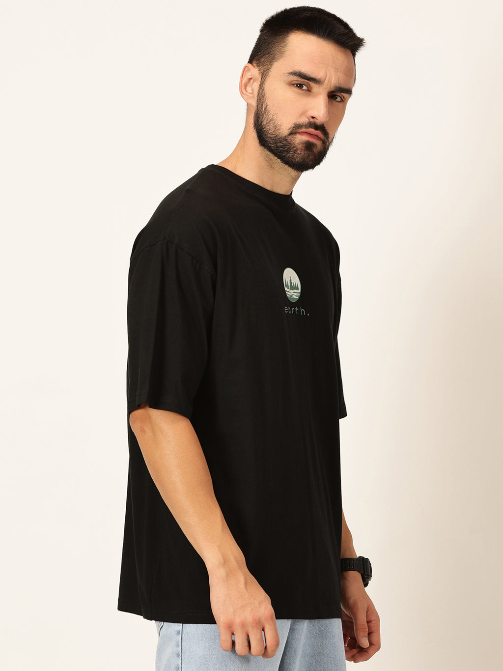 Thomas Scott Men Oversized Typography Printed Cotton Bio Finish T-shirt