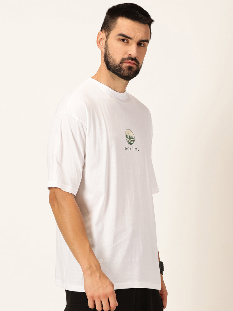 Thomas Scott Men Oversized Typography Printed Cotton Bio Finish T-shirt