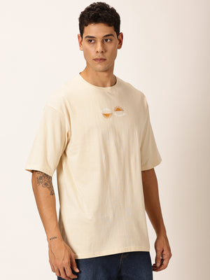 Thomas Scott Men Round Neck Cotton Oversized T-shirt