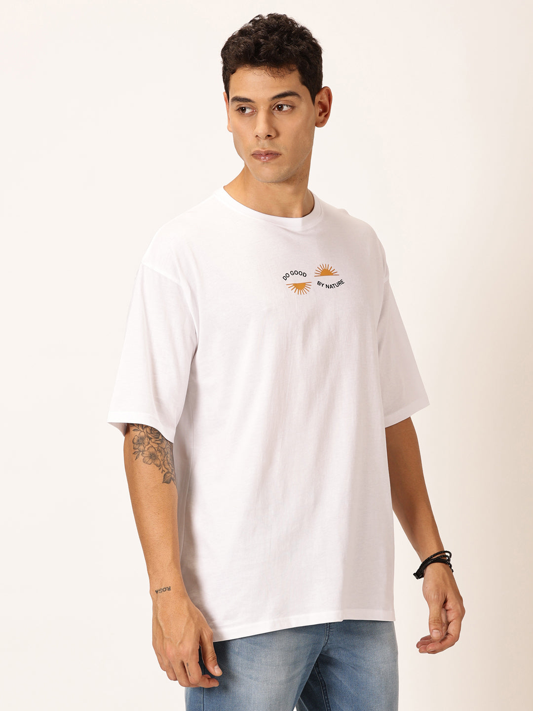 Thomas Scott Men Round Neck Printed Cotton Oversized T-shirt