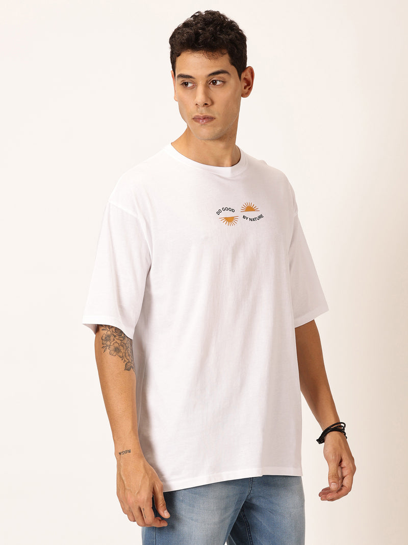Thomas Scott Men Round Neck Printed Cotton Oversized T-shirt