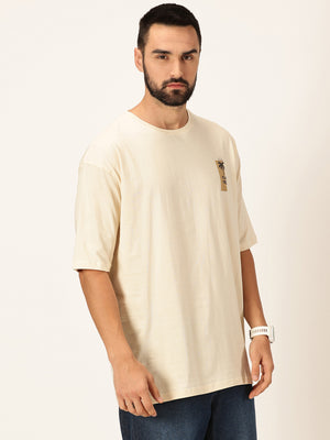 Thomas Scott Men Graphic Printed Bio Finish Pure Cotton Oversized T-shirt