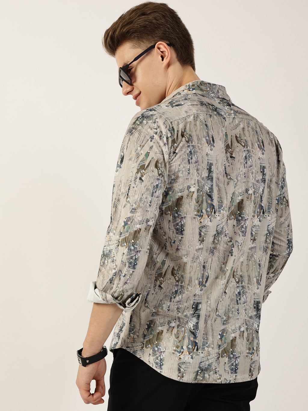 Thomas Scott Men Pista Premium Abstract Printed Casual Shirt