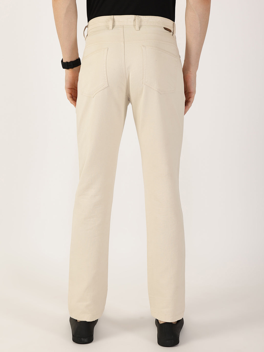Thomas Scott Men Fawn Smart Regular Fit Chinos Trousers