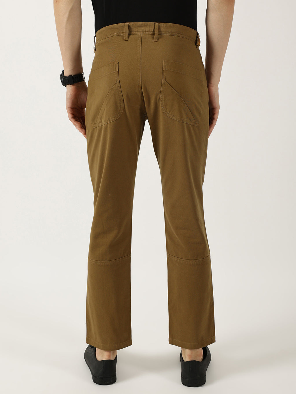 Thomas Scott Men Brown Mid-Rise Straight Fit Woven Trousers